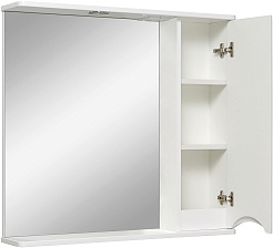 Runo Зеркальный шкаф Афина 80 R белый – фотография-2